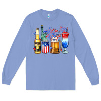 Colony Blue 4th of July American drinks Long Sleeve Tee - Neo Western