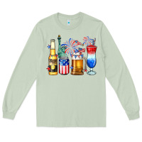 Matcha 4th of July American drinks Long Sleeve Tee - Neo Western