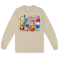 Mushroom 4th of July American drinks Long Sleeve Tee - Neo Western