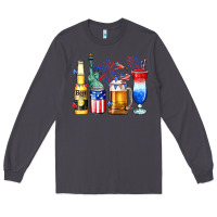 Smoke 4th of July American drinks Long Sleeve Tee - Neo Western