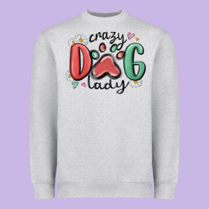 Crazy Dog Lady Heavyweight Sweatshirt Designed By Maliassmallbusiness