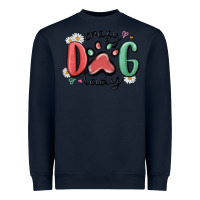Navy crazy dog lady Heavyweight Sweatshirt - MaliasSmallBusiness
