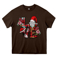 Chocolate Brown Love Gnome Heavy Core Tee - SublimationCraftShop