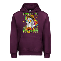 Mauve Wine too cute too spook Urban Hoodie - LillyAllenDesigns