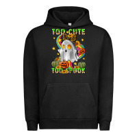 Pigment Black too cute too spook Urban Hoodie - LillyAllenDesigns