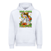 White too cute too spook Urban Hoodie - LillyAllenDesigns