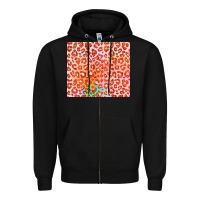 Black orange leopard glitter Zipper Hoodie - JahusDesignShop