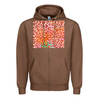 Chestnut orange leopard glitter Zipper Hoodie - JahusDesignShop