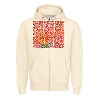 Sandshell orange leopard glitter Zipper Hoodie - JahusDesignShop