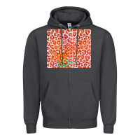 Smoke orange leopard glitter Zipper Hoodie - JahusDesignShop