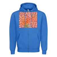 True Royal orange leopard glitter Zipper Hoodie - JahusDesignShop