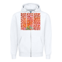 White orange leopard glitter Zipper Hoodie - JahusDesignShop