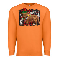 Carrot christmas highland cow Premium Sweatshirt - BarkalooDesign
