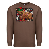 Chestnut christmas highland cow Premium Sweatshirt - BarkalooDesign