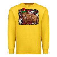 Lemon christmas highland cow Premium Sweatshirt - BarkalooDesign