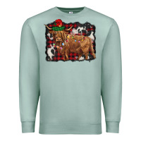 Seafoam christmas highland cow Premium Sweatshirt - BarkalooDesign