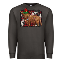 Smoke christmas highland cow Premium Sweatshirt - BarkalooDesign