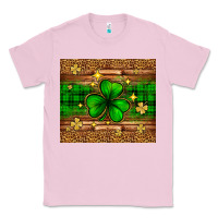 Bubblegum Pink St. Patrick's Day shamrock leopard Classic Tee - Neo Western