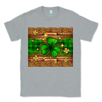 Heather Grey St. Patrick's Day shamrock leopard Classic Tee - Neo Western