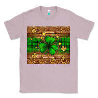 Lilac St. Patrick's Day shamrock leopard Classic Tee - Neo Western