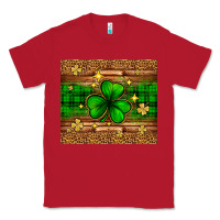Red St. Patrick's Day shamrock leopard Classic Tee - Neo Western