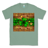 Sage St. Patrick's Day shamrock leopard Classic Tee - Neo Western