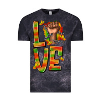 Cloud Black love juneteenth with fist Vintage Tee - texasbilliewilder
