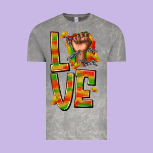 Love Juneteenth With Fist Vintage Tee Designed By Texasbilliewilder