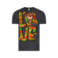 Vintage Black love juneteenth with fist Vintage Tee - texasbilliewilder