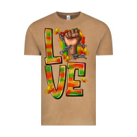 Vintage Camel love juneteenth with fist Vintage Tee - texasbilliewilder