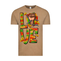 Vintage Coffee love juneteenth with fist Vintage Tee - texasbilliewilder