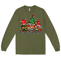 Army Green merry christmas gnomes Long Sleeve Tee - CowhideDigitalArt