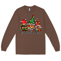 Chestnut merry christmas gnomes Long Sleeve Tee - CowhideDigitalArt