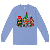 Colony Blue merry christmas gnomes Long Sleeve Tee - CowhideDigitalArt