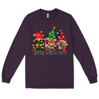 Plum merry christmas gnomes Long Sleeve Tee - CowhideDigitalArt