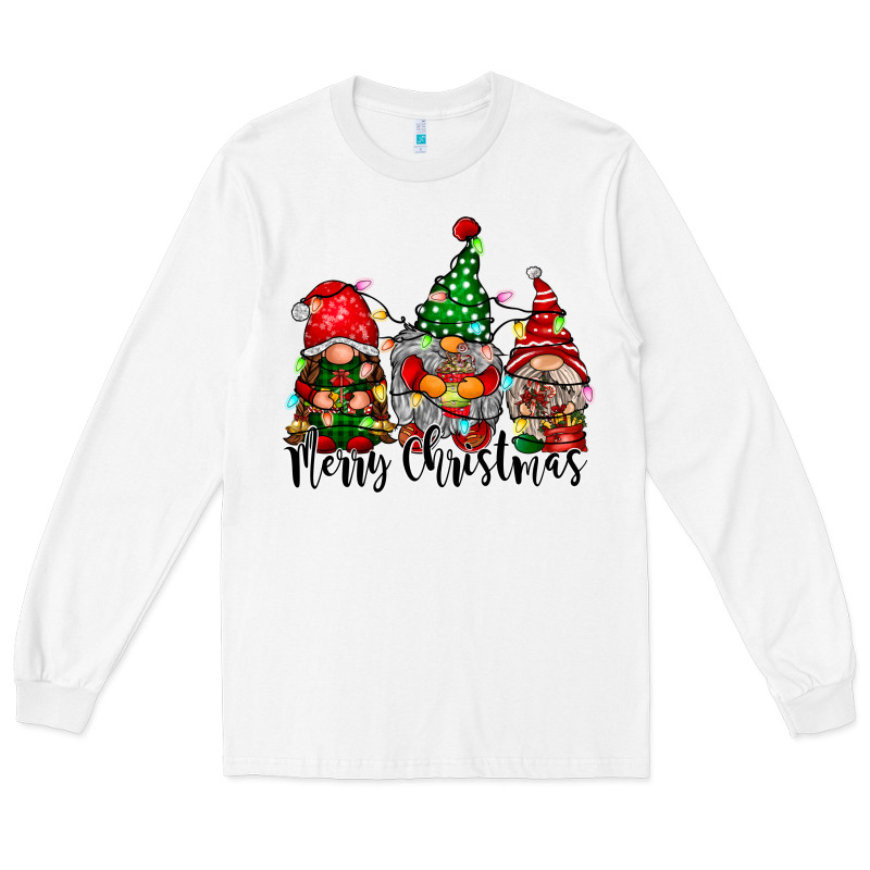 Merry Christmas Gnomes Long Sleeve Tee by CowhideDigitalArt | Teevron