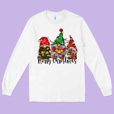 Merry Christmas Gnomes Long Sleeve Tee Designed By Cowhidedigitalart