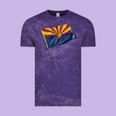 Arizona Flag Vintage Tee Designed By Barkaloodesign