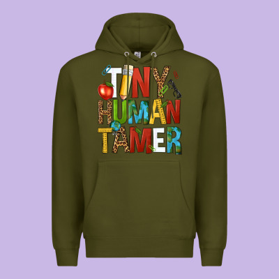 Tiny Human Tamer Premium Hoodie Designed By Nancycooperartshop