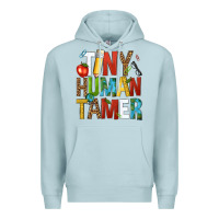 Blue Mist tiny human tamer Premium Hoodie - NancyCooperArtShop