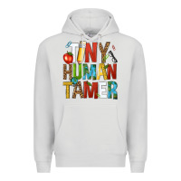 Dove Grey tiny human tamer Premium Hoodie - NancyCooperArtShop