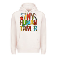 Pale Pink tiny human tamer Premium Hoodie - NancyCooperArtShop