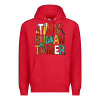 Red tiny human tamer Premium Hoodie - NancyCooperArtShop