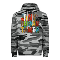 Slate Camo tiny human tamer Premium Hoodie - NancyCooperArtShop