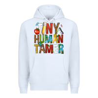 White tiny human tamer Premium Hoodie - NancyCooperArtShop