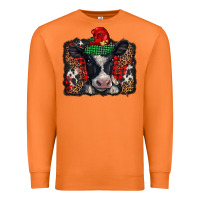 Carrot christmas black and white baby cow Premium Sweatshirt - BarkalooDesign