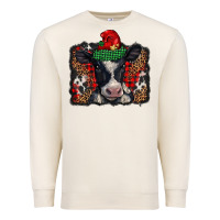 Sandshell christmas black and white baby cow Premium Sweatshirt - BarkalooDesign