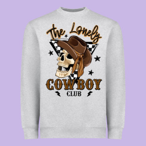 The Lonely Cowboy Club Heavyweight Sweatshirt Designed By Maliassmallbusiness