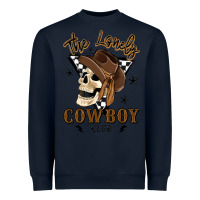 Navy the lonely cowboy club Heavyweight Sweatshirt - MaliasSmallBusiness