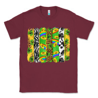 Burgundy St. Patrick's Day brushstrokes Classic Tee - Neo Western